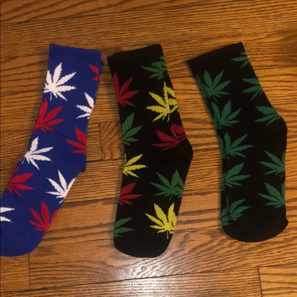 Colorful Leaf Patterned Socks Set Brand new